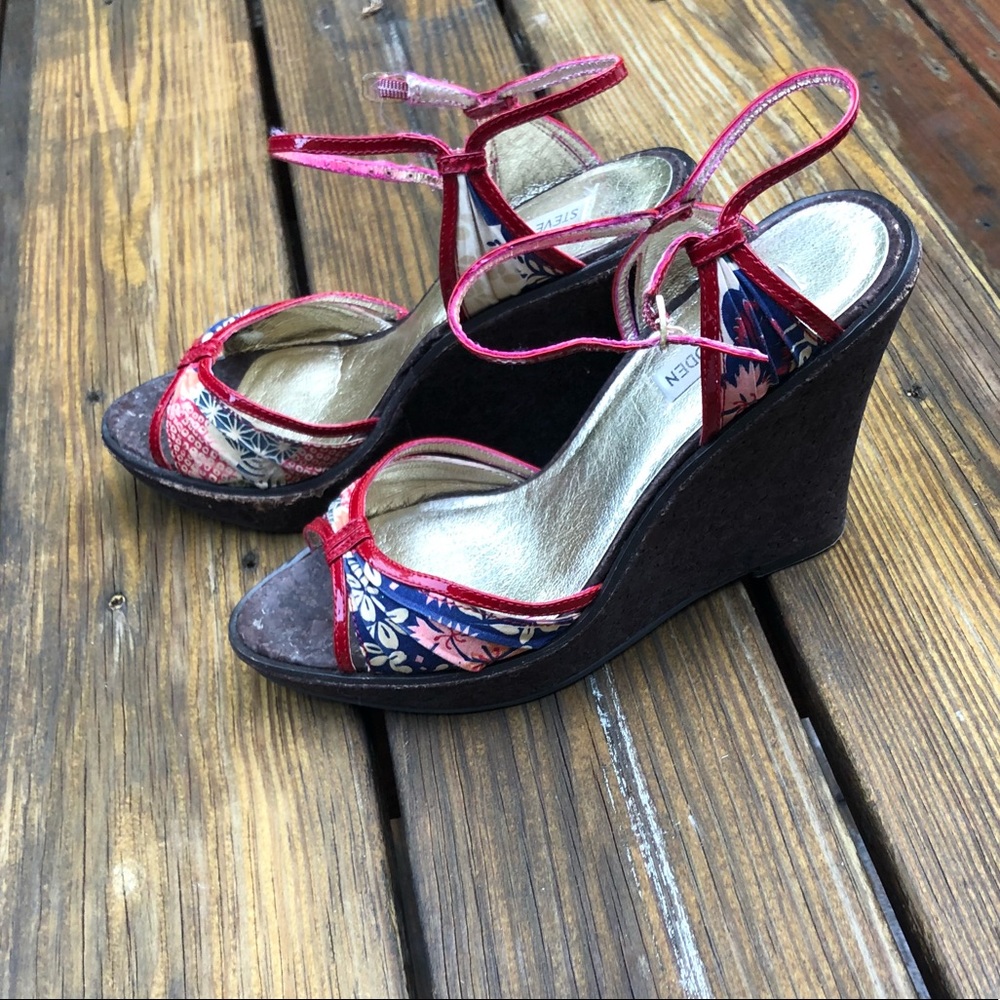 Steve Madden Lynbrook wedge platform sandal sz 9 - Picture 4 of 7